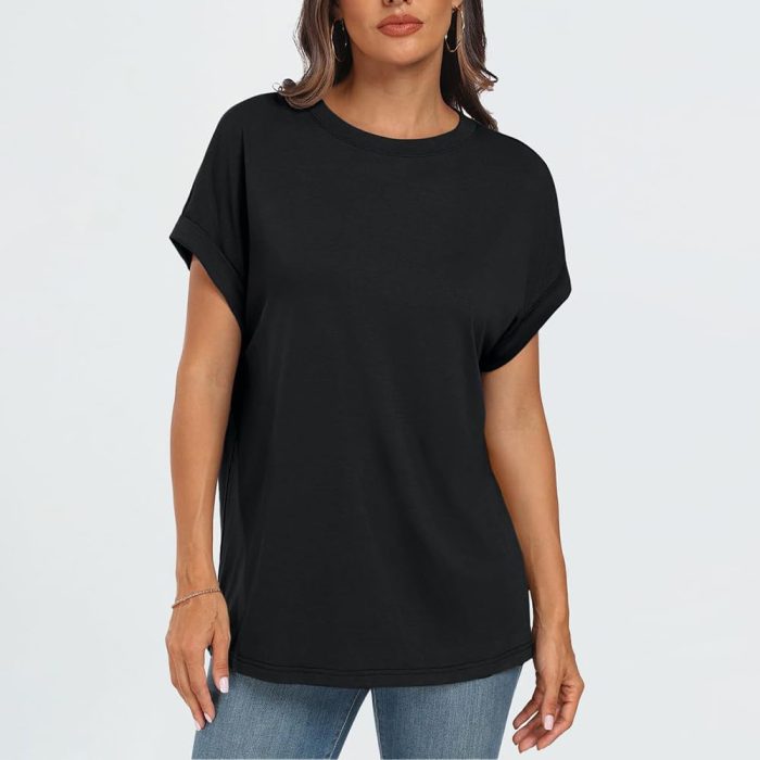 Womens Summer Tops Spring Fashion Oversized Business Casual Dressy T Shirts Workout Clothes Trendy Outfits 2025 - Image 2