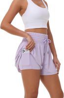 Flowy Athletic Shorts for Women Gym Workout Running Lounge Pants High Waist with Pocket Cute Clothes Summer Outfits