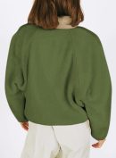 Sweatshirt for Women Oversized Fuzzy Fleece Jacket Color Block Button Long Sleeve Pullover Sherpa Sweatshirts Tops