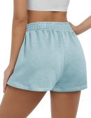 Womens Sweat Shorts, Summer Lounge Cotton Drawstring Shorts with Pockets Athletic Running Active Elastic Shorts 2024