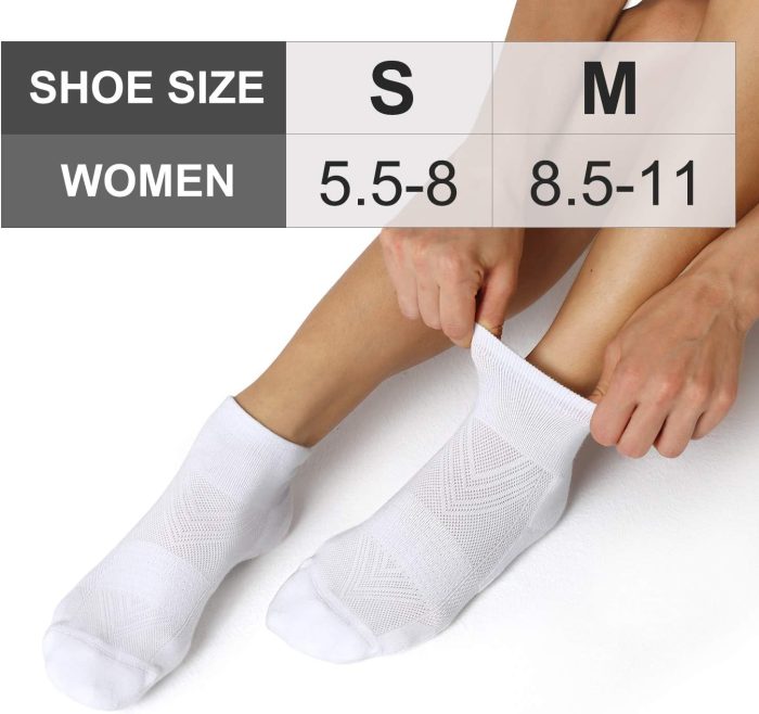 6 Pairs Women's Running Ankle Socks Athletic Sport Socks Cushioned - Image 2