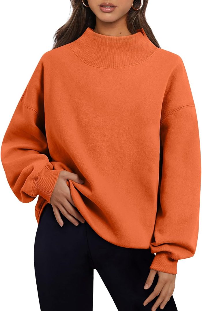 Womens Oversized Sweatshirts Turtleneck Pullover Long Sleeve Hoodies Tops Fall Fashion Outfits 2025 Clothes
