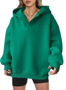 Womens Oversized Hoodies V Neck Sweatshirts Long Sleeve Pullover Casual Fall Teen Girls Preppy Clothes 2025 Trendy