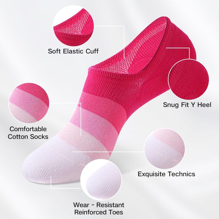 No Show Socks Womens and Men Low Cut Ankle Short Anti-slid Athletic Running Novelty Casual Invisible Liner Socks - Image 2