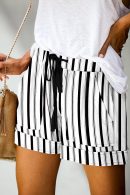 Womens Casual Shorts Comfy Elastic Waist Drawstring Pocket Shorts Pants