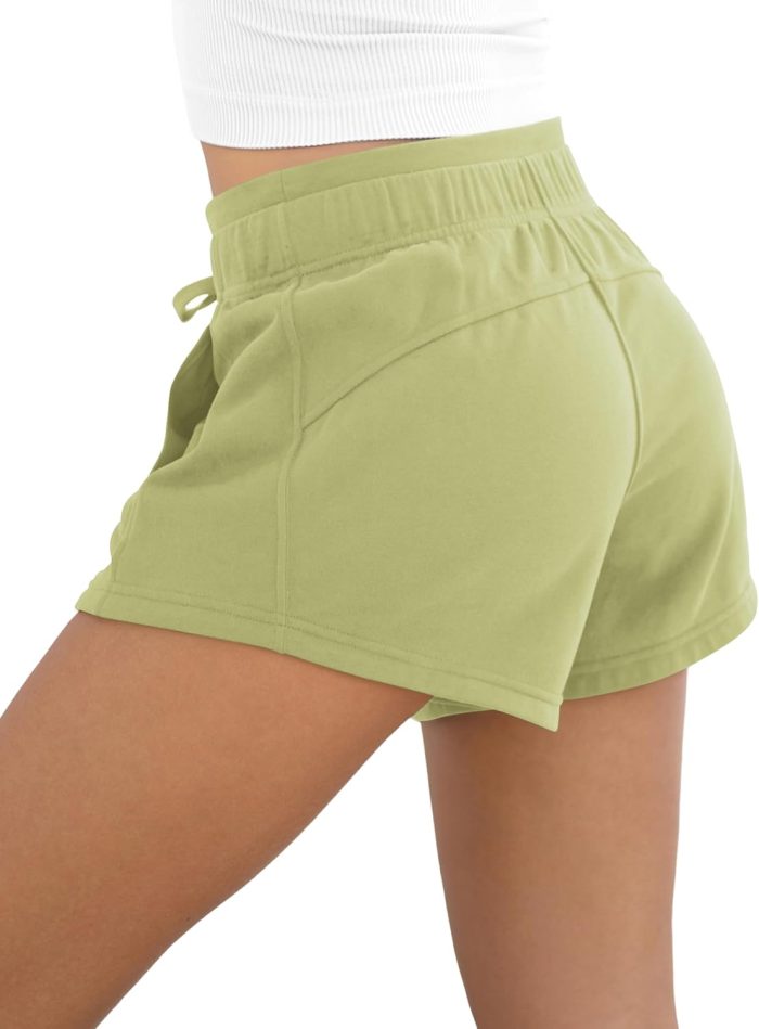 Women's Sweat Shorts with Pockets Cotton French Terry Drawstring Summer Workout Casual Lounge Shorts - Image 2