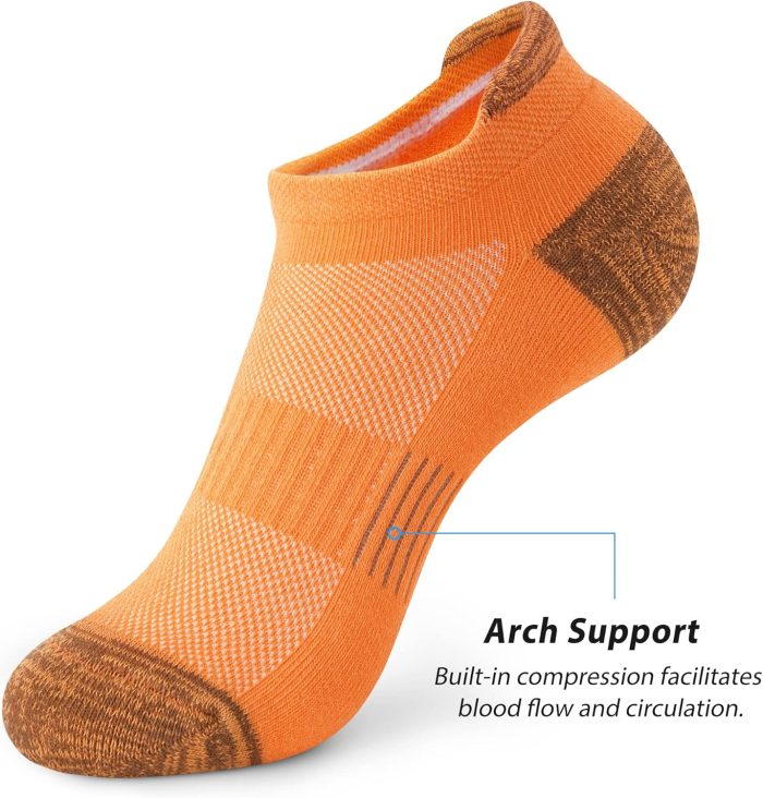 Ankle Socks Womens Running Athletic No Show Socks Cushioned 5-Pairs - Image 2