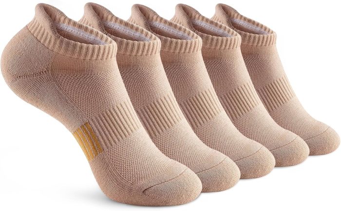 Ankle Socks Womens Running Athletic No Show Socks Cushioned 5-Pairs