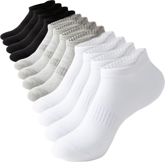 Ankle Socks for Women, Running Athletic Low Cut Tab Socks Sports No Show Socks 6-Pairs