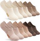 No Show Socks Womens Cushioned Low Cut Athletic Hidden Liner for Sneakers Ankle Invisible Running Socks 4/6 Pairs