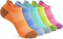 Ankle Socks Womens Running Athletic No Show Socks Cushioned 5-Pairs