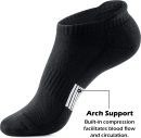 Ankle Socks Womens Running Athletic No Show Socks Cushioned 5-Pairs