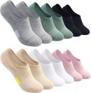 No Show Socks Womens Cushioned Low Cut Athletic Hidden Liner for Sneakers Ankle Invisible Running Socks 4/6 Pairs