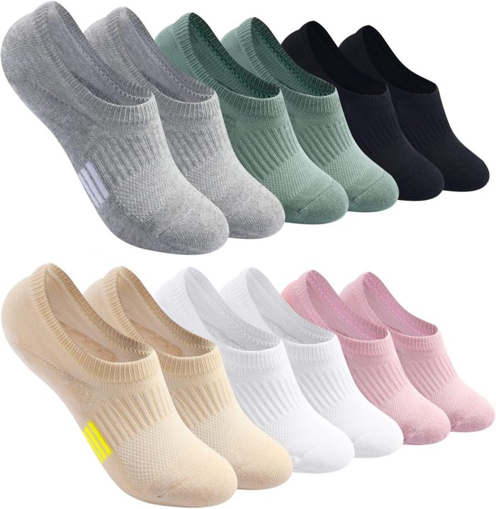 No Show Socks Womens Cushioned Low Cut Athletic Hidden Liner for Sneakers Ankle Invisible Running Socks 4/6 Pairs