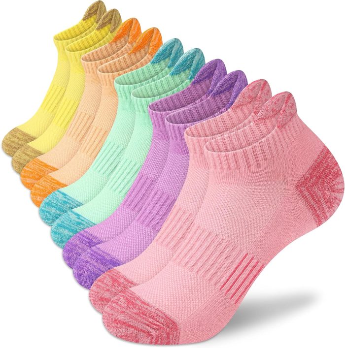 Ankle Socks Womens Athletic Running Comfort Ankle Socks Cushioned 3/5/6Pairs